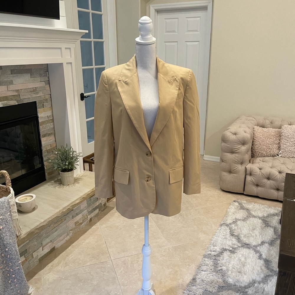 Zara Tan oversized button down Blazer Size “XS”